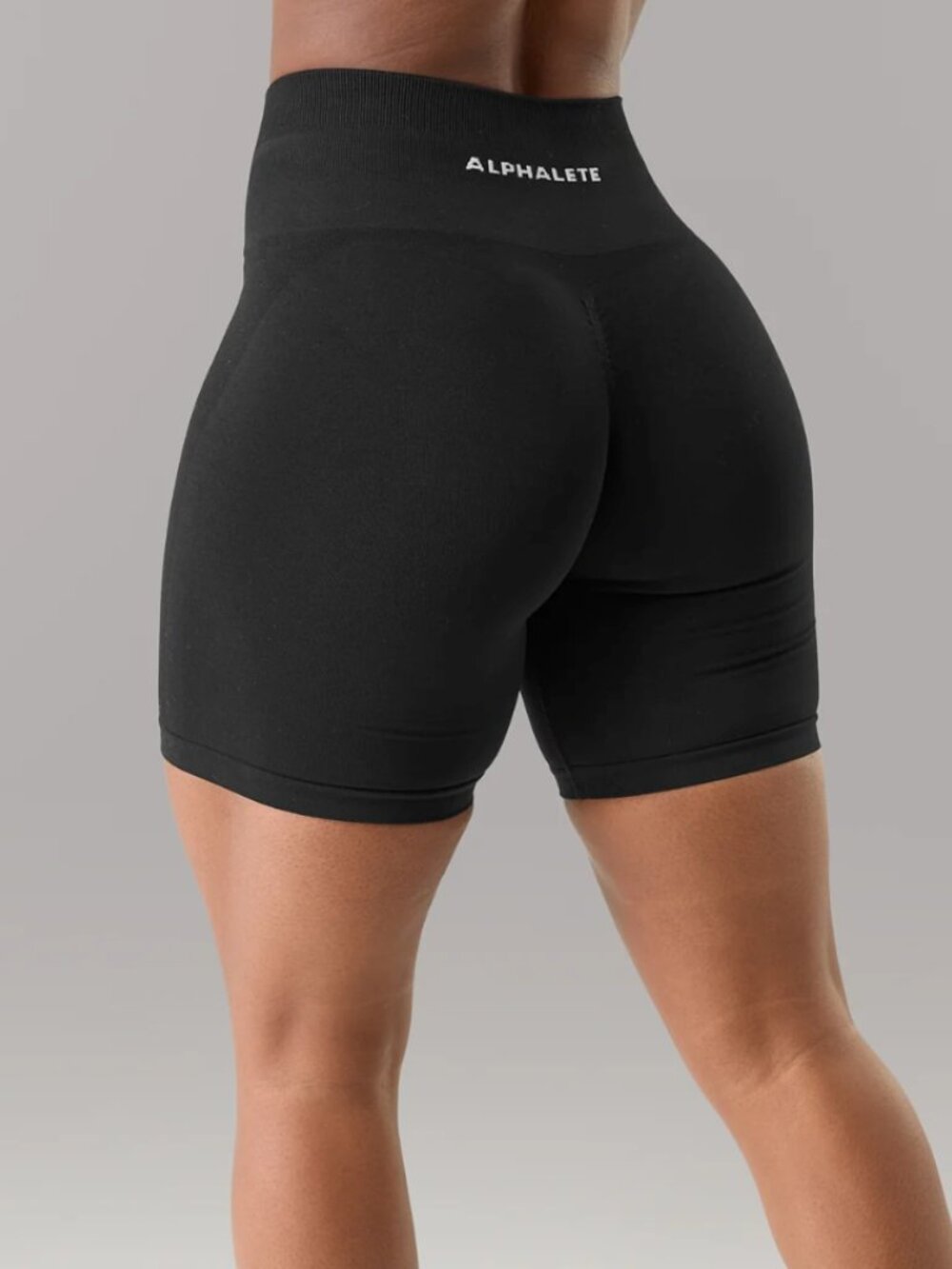 Alphalete Women's Black High-Waist Bike Shorts